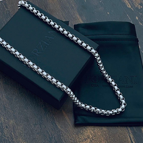 Catalyst Box Chain Necklace Silver - 8mm