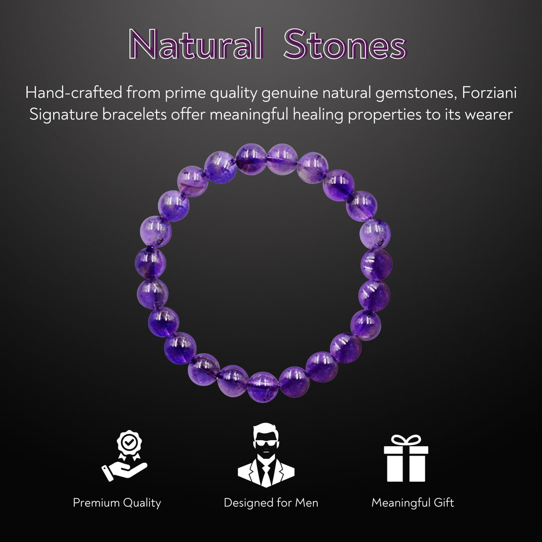 Earth Spirit Beaded Bracelet Amethyst, 8mm