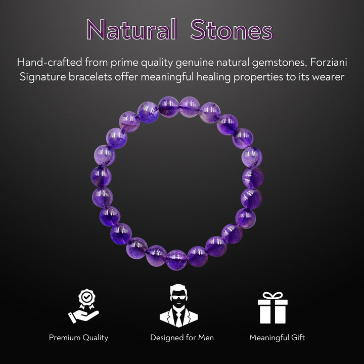 Earth Spirit Beaded Bracelet Amethyst, 8mm