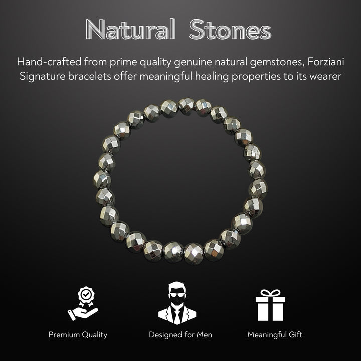 Earth Spirit Beaded Bracelet Hematite, 8mm