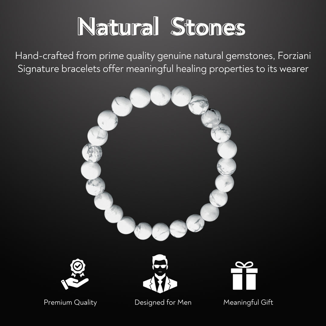 Earth Spirit Beaded Bracelet Howlite, 8mm