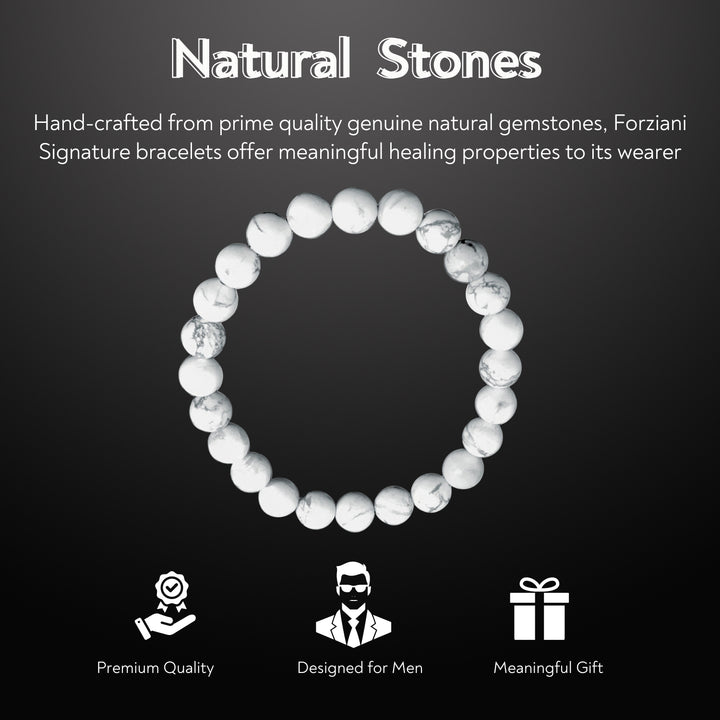 Earth Spirit Beaded Bracelet Howlite, 8mm