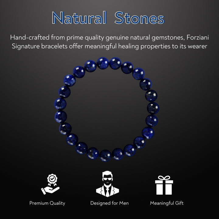 Earth Spirit Beaded Bracelet Lapis, 8mm