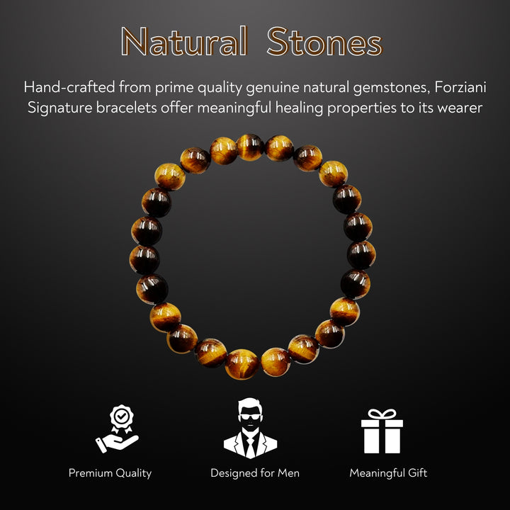 Earth Spirit Beaded Bracelet Tiger's Eye, 8mm
