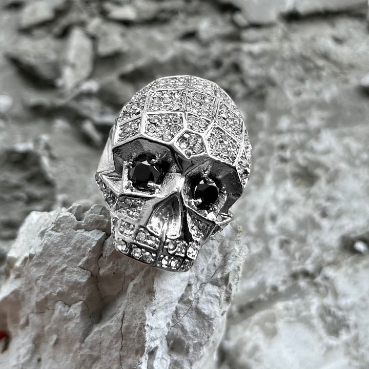 Empire Skull Ring with White Pavé CZ Diamonds