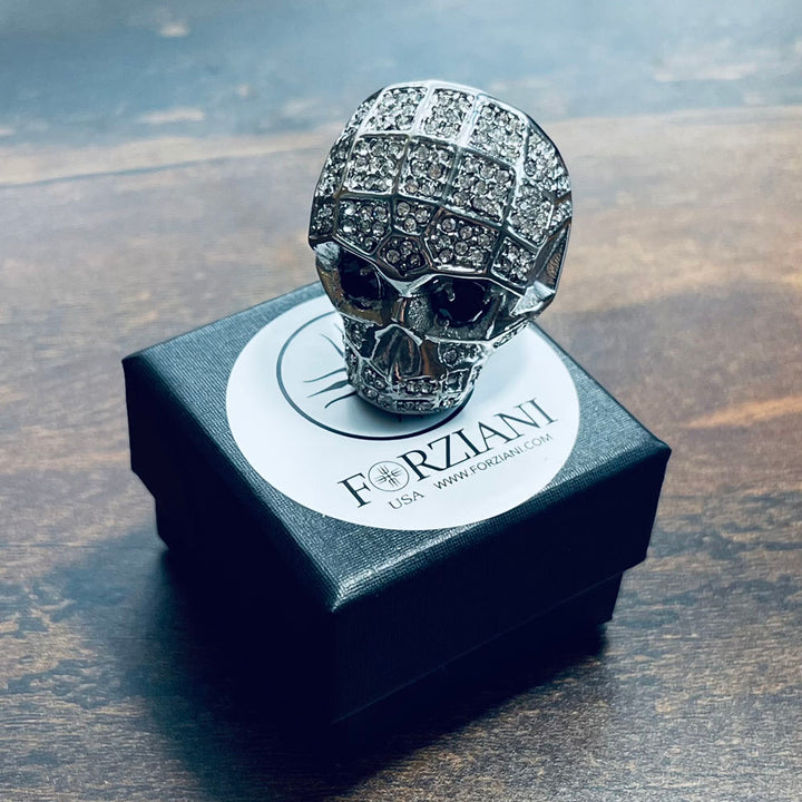Empire Skull Ring with White Pavé CZ Diamonds