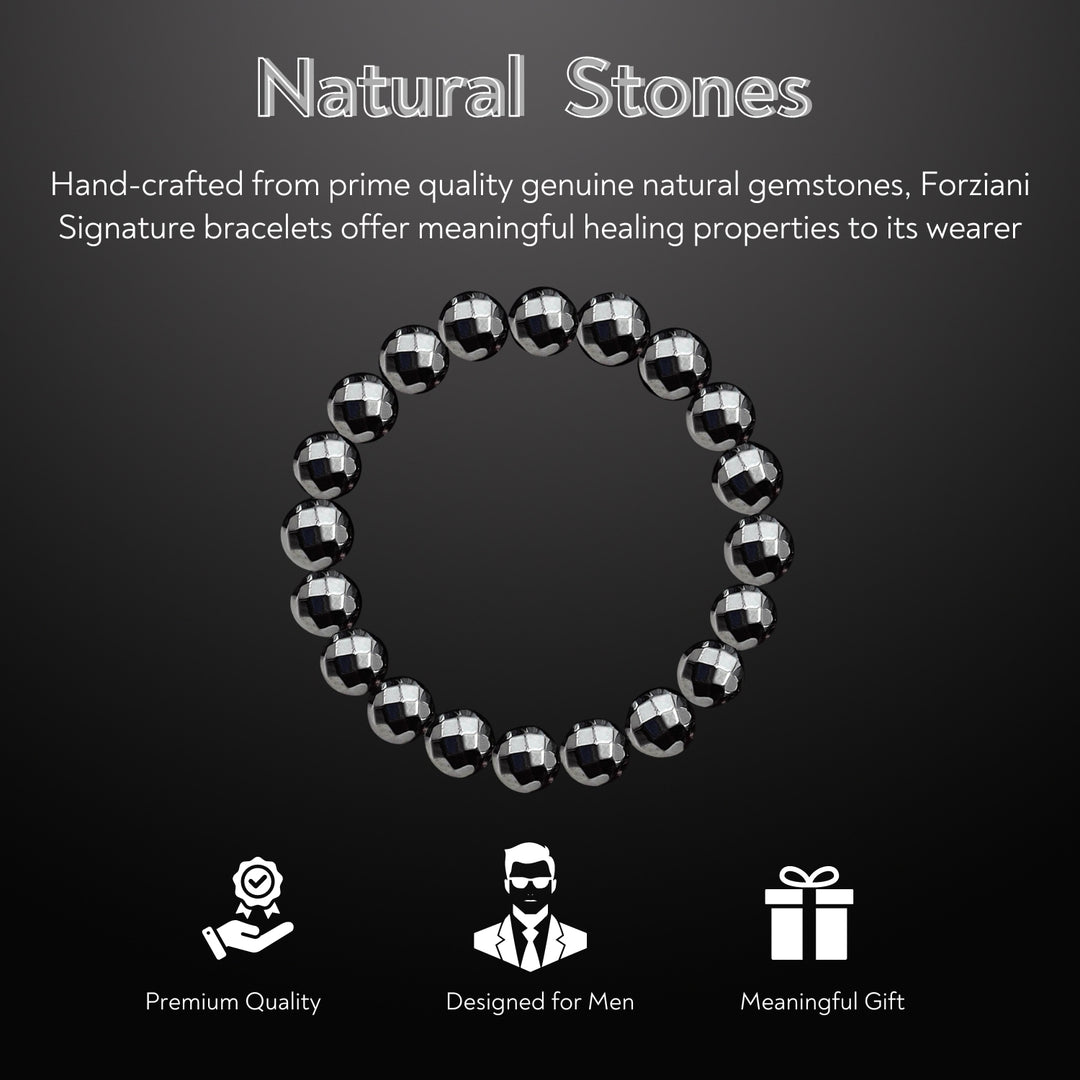 Hematite Beaded Bracelet for Men, 10mm