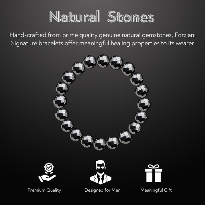 Hematite Beaded Bracelet for Men, 10mm