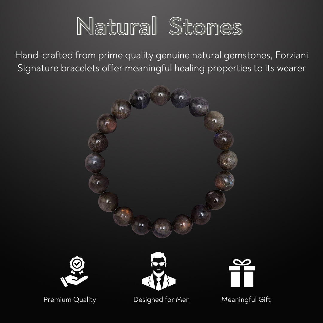 Labradorite Beaded Bracelet for Men, 10mm