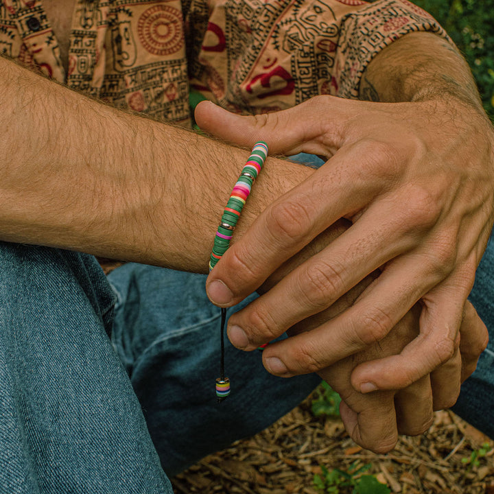 Vibrant Multicolor Disk Beads Bracelet