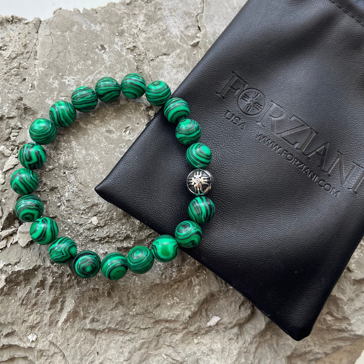 Power Beads Bracelet Malachite, 10mm