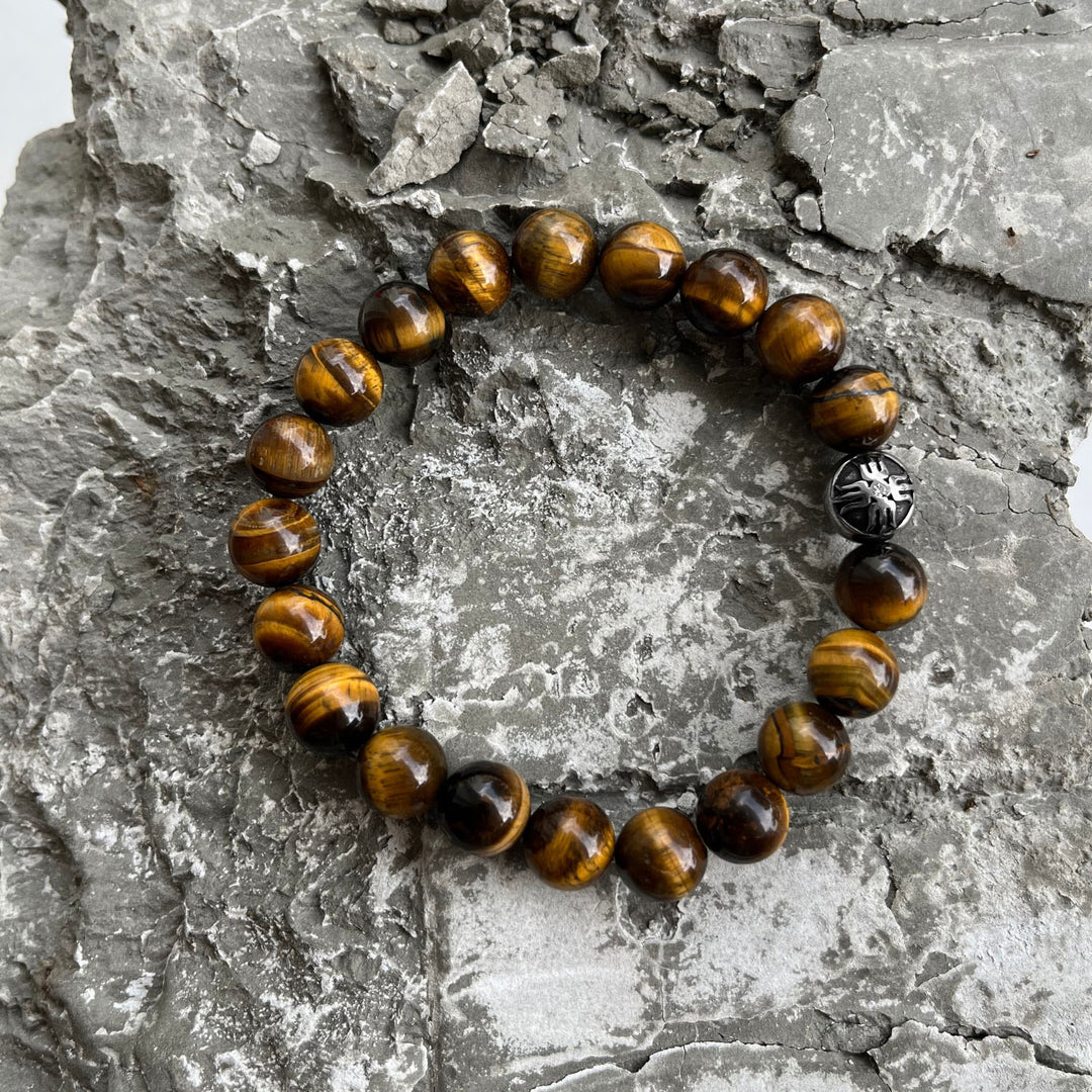 Power Beads Bracelet Tiger's Eye, 10mm