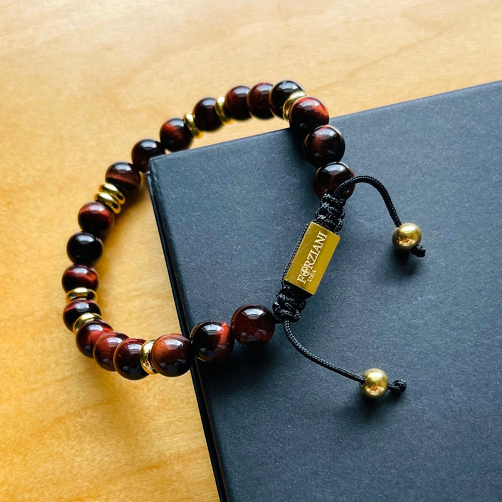 Summit Men’s Beaded Bracelet Tiger's Eye Gold, 6mm