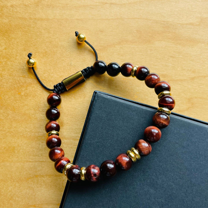 Summit Men’s Beaded Bracelet Tiger's Eye Gold, 6mm