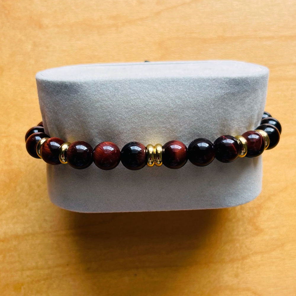 Summit Men’s Beaded Bracelet Tiger's Eye Gold, 6mm