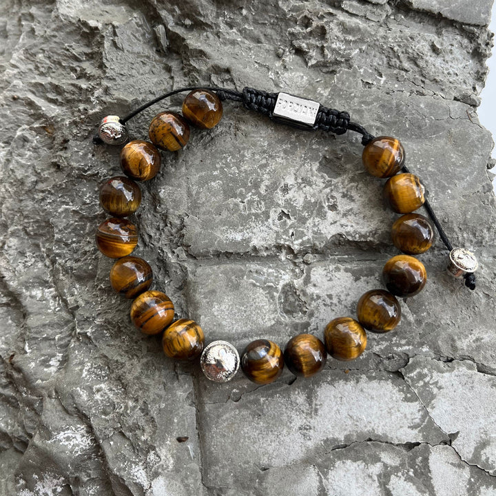 Summit Men’s Beaded Bracelet Tiger’s Eye, 10mm