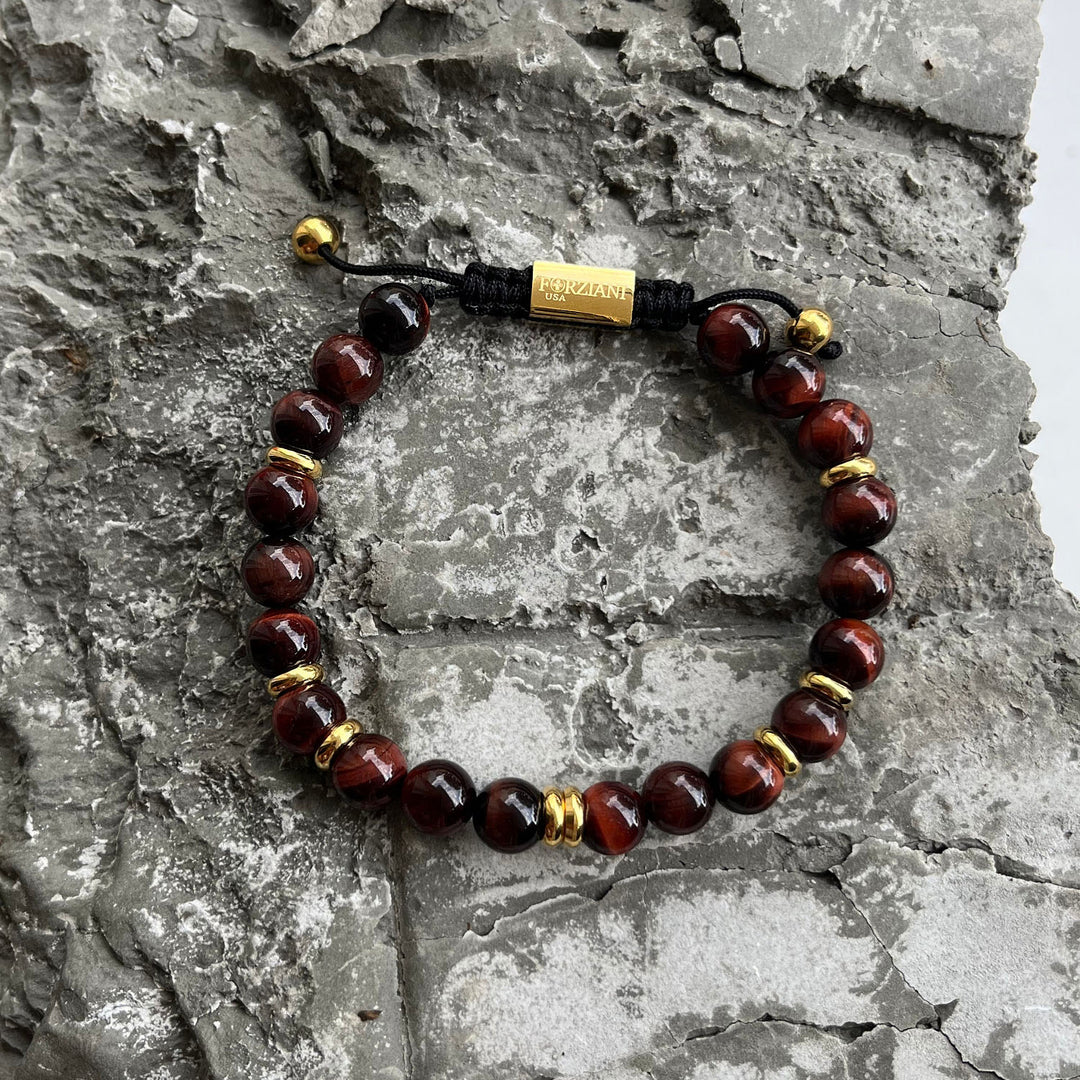Summit Men’s Beaded Bracelet Tiger's Eye Gold, 6mm