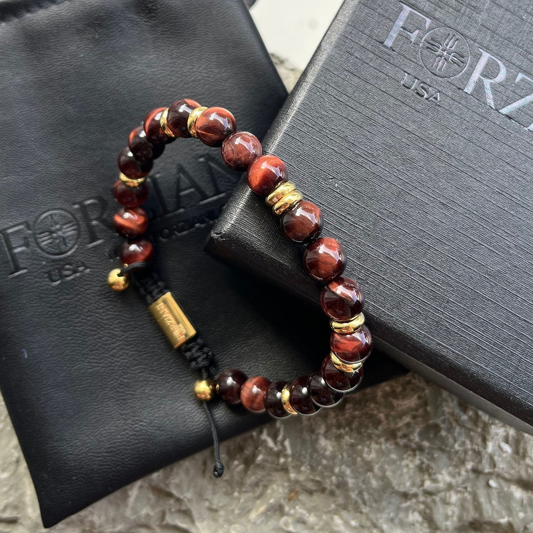 Summit Men’s Beaded Bracelet Tiger's Eye Gold, 6mm