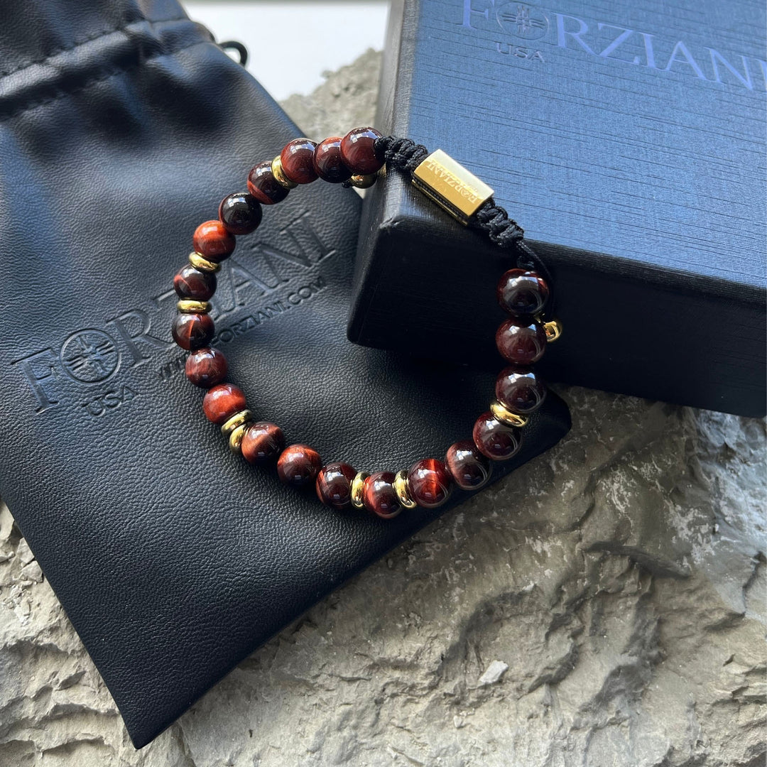 Summit Men’s Beaded Bracelet Tiger's Eye Gold, 6mm