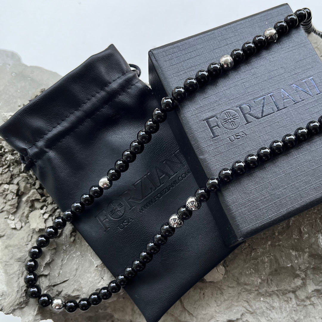 Noir Black Onyx Beaded Necklace