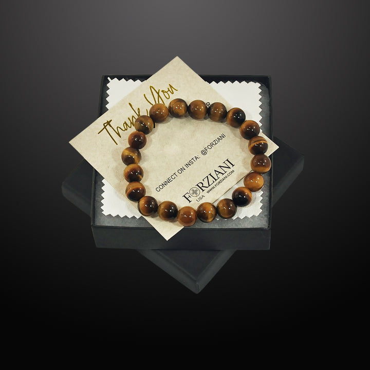 Tiger's Eye Beaded Bracelet for Men, 10mm