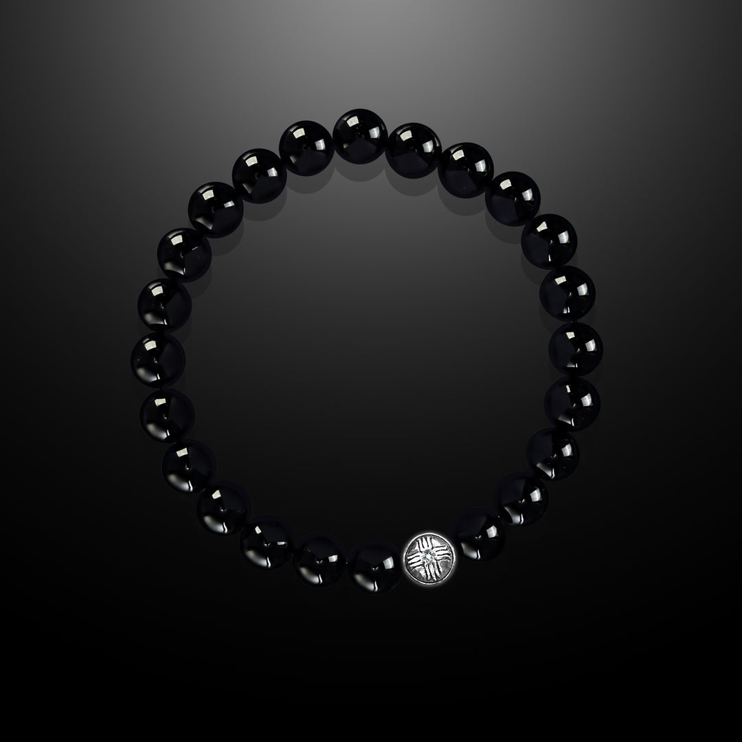 Power Beads Bracelet Black Onyx, 10mm