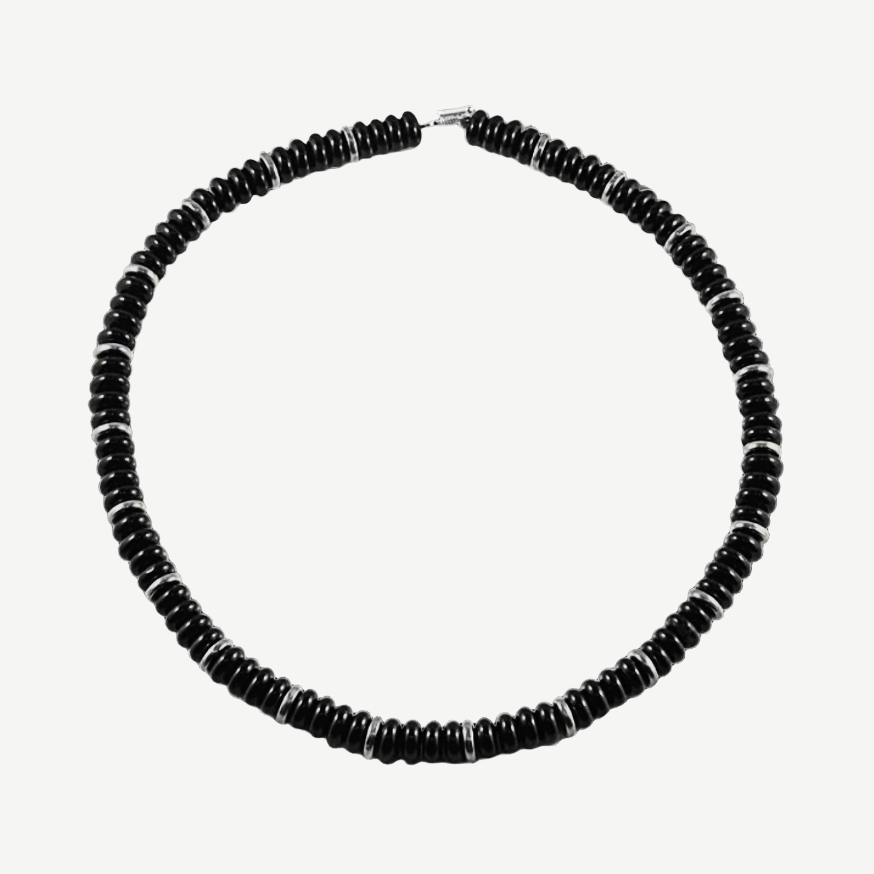 Explorer Black Onyx Disk Beads Necklace – Forziani