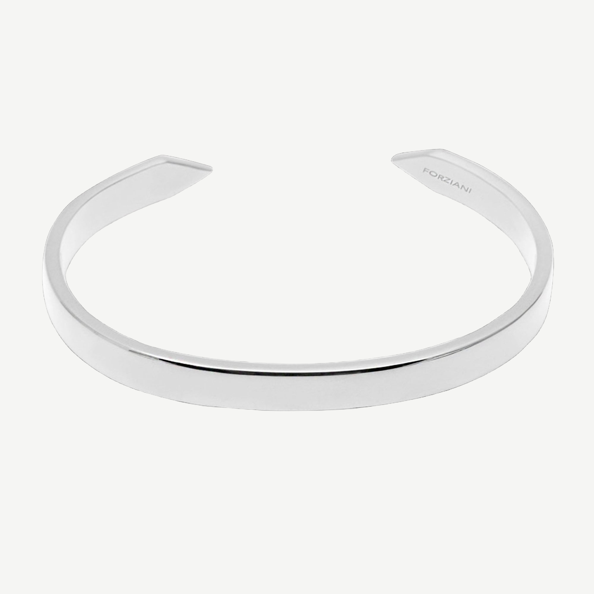 Minimal Men's Flat Cuff Bracelet Silver – Forziani