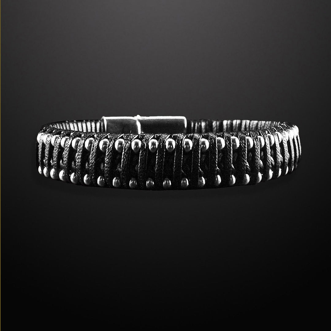 Shield Woven Leather Bracelet