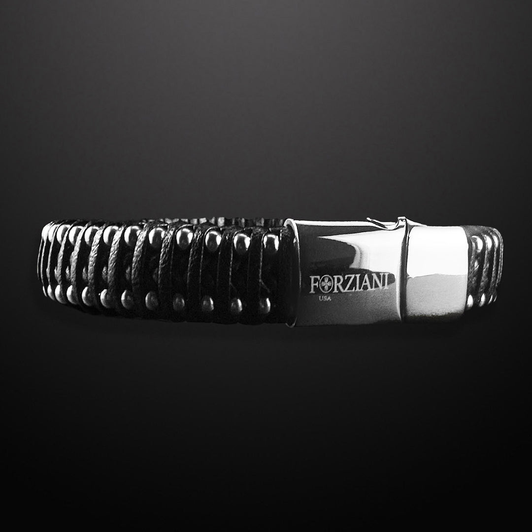 Shield Woven Leather Bracelet