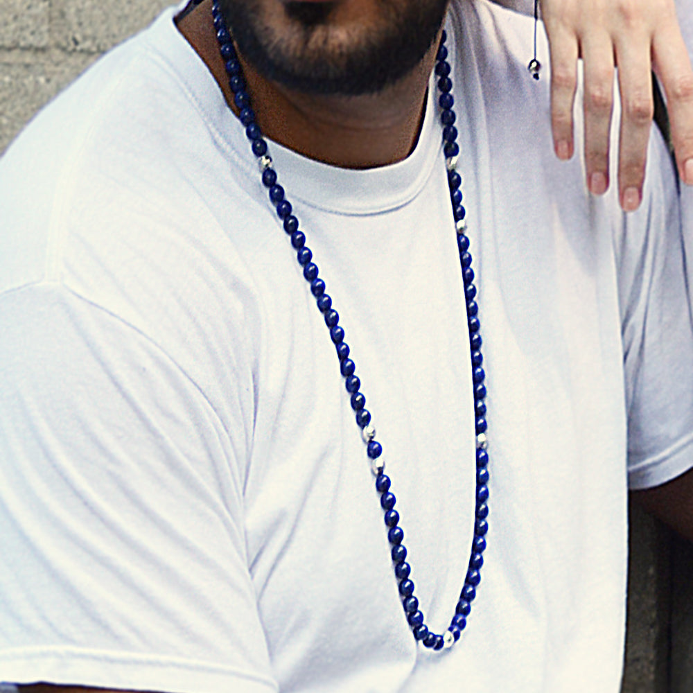 Summit Men’s Beaded Necklace Lapis Lazuli