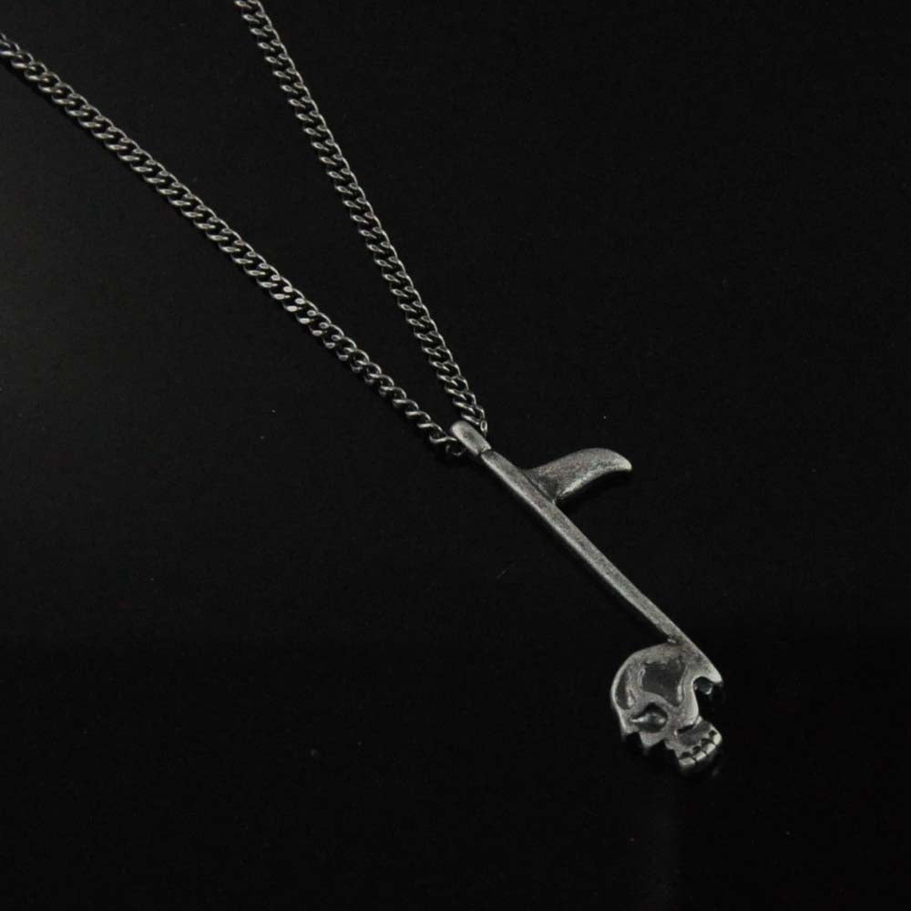 Tomahawk Skull Axe Amulet Necklace