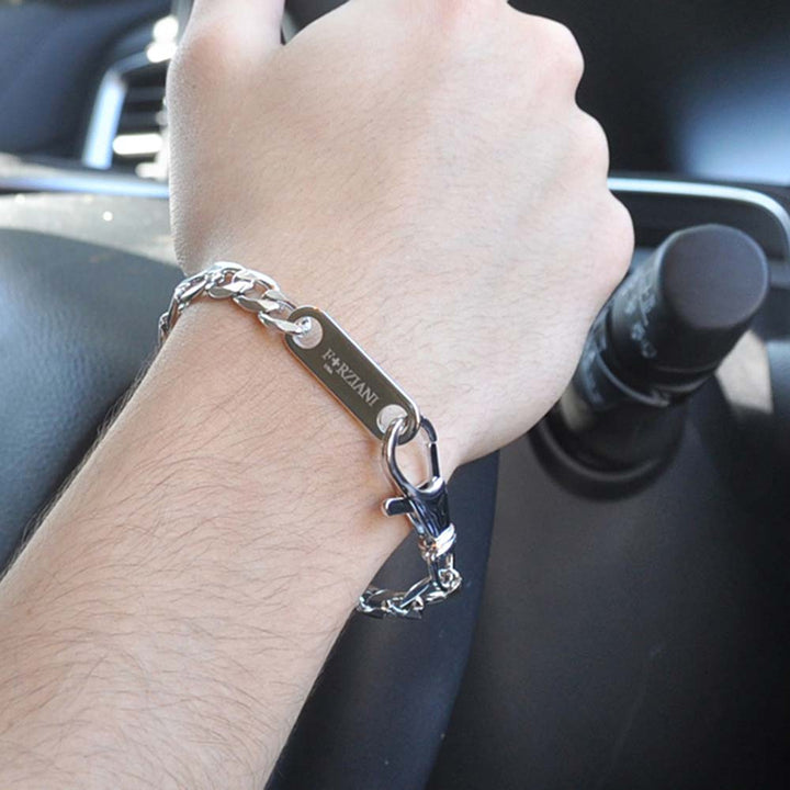 Modern Link Chain Bracelet Silver - 8mm