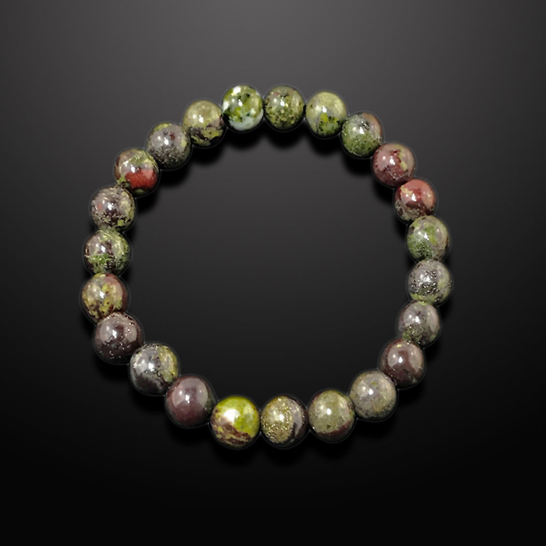 Earth Spirit Beaded Bracelet Bloodstone, 8mm