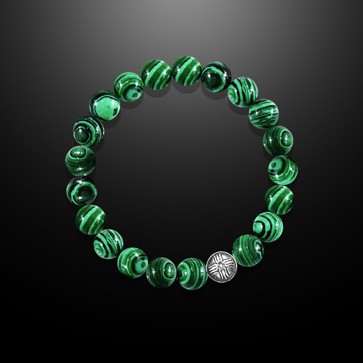 Power Beads Bracelet Malachite, 10mm