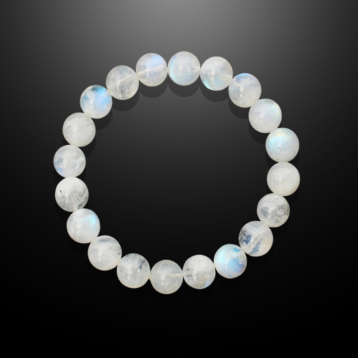 Moonstone Beaded Bracelet for Men, 10mm