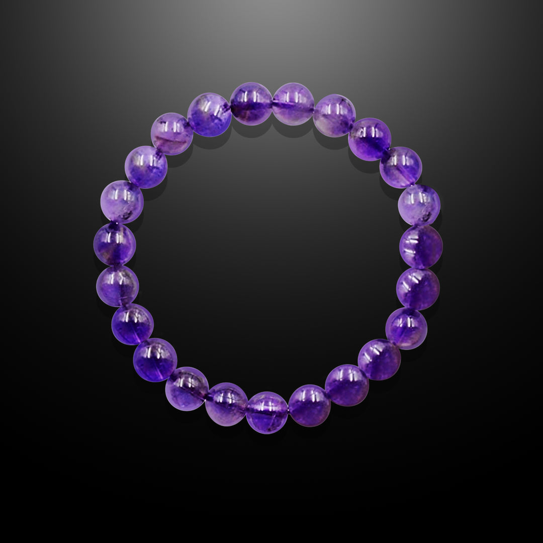 Earth Spirit Beaded Bracelet Amethyst, 8mm