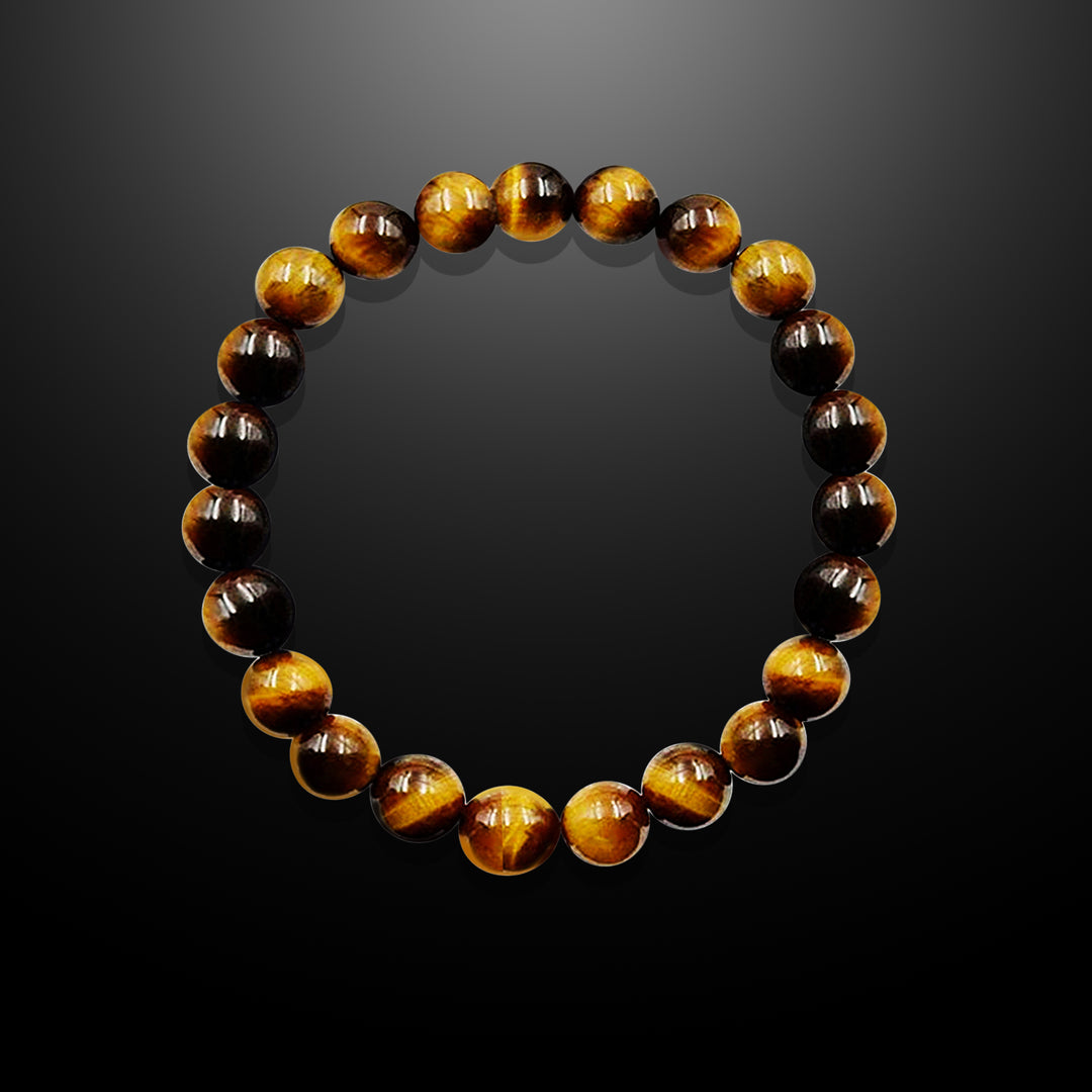 Earth Spirit Beaded Bracelet Tiger's Eye, 8mm