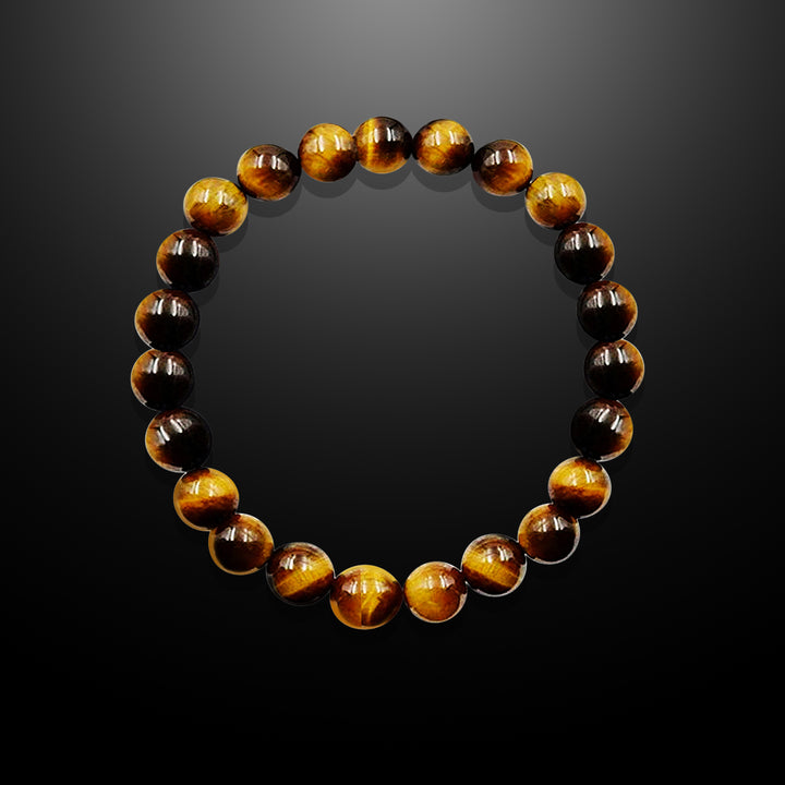 Earth Spirit Beaded Bracelet Tiger's Eye, 8mm
