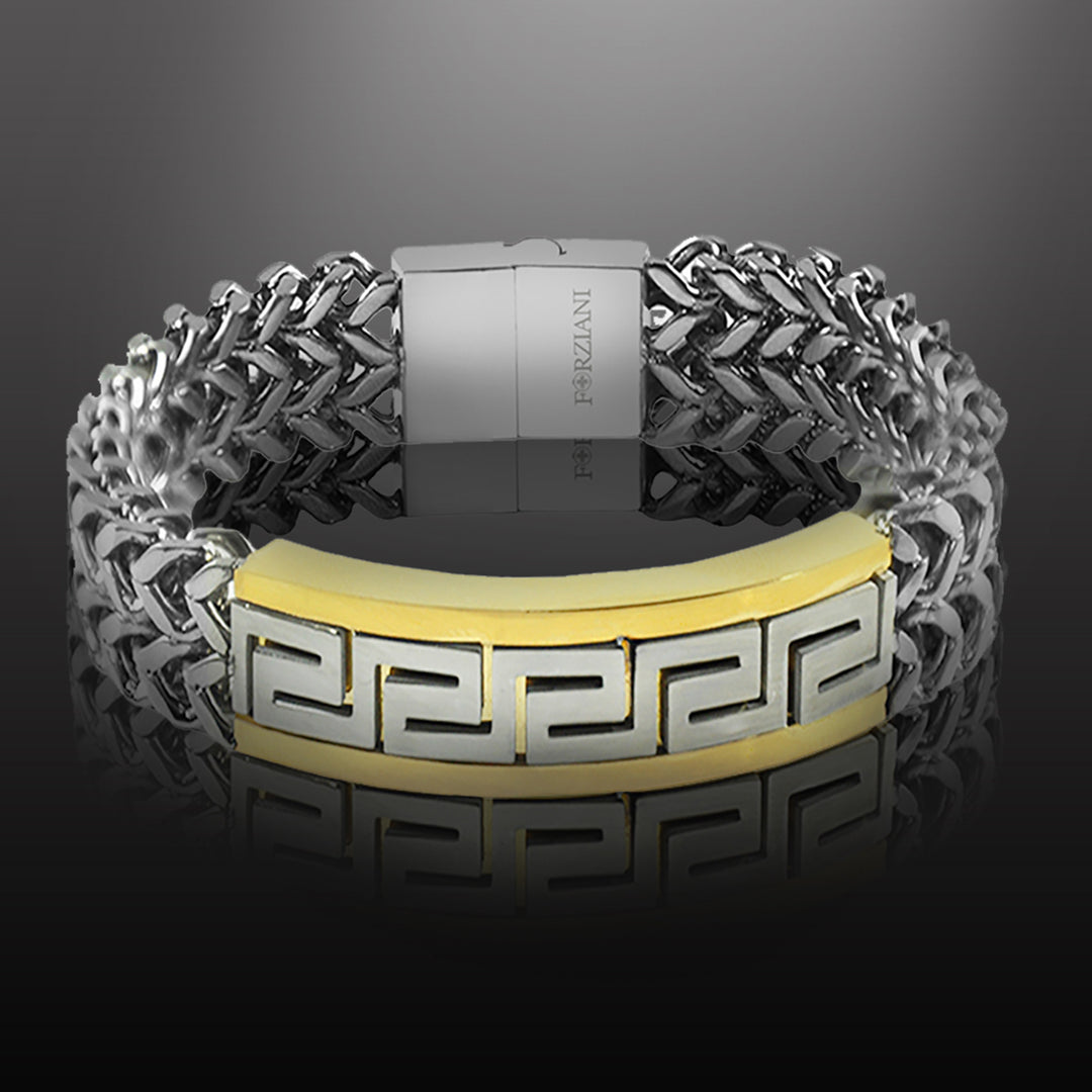 Greek Key Woven Link Bracelet