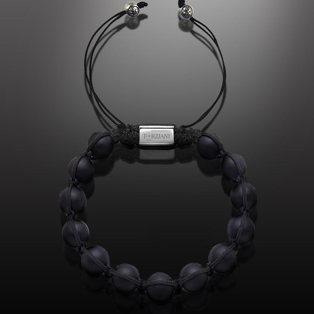 Summit Men’s Beaded Bracelet Black Agate, 10mm