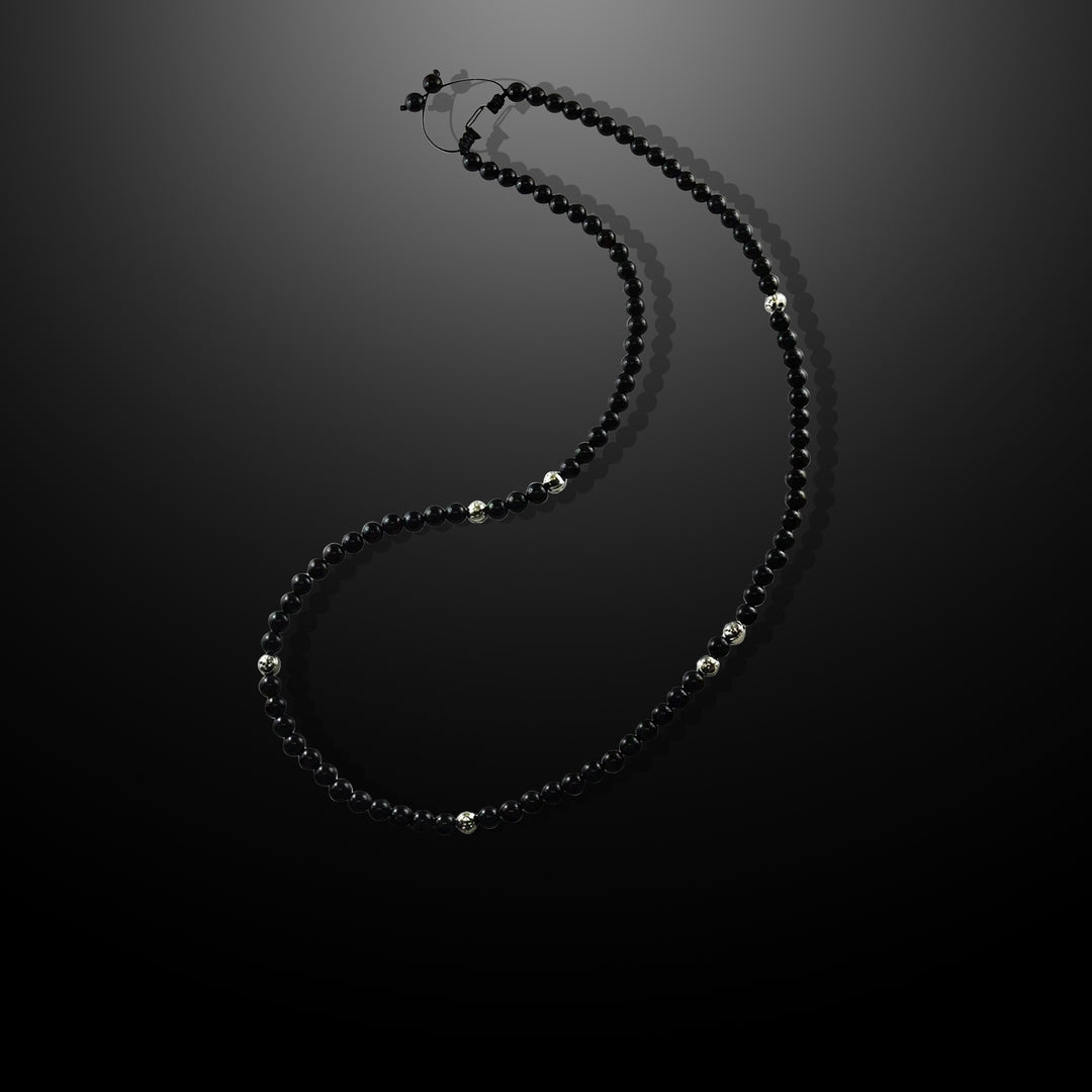 Noir Black Onyx Beaded Necklace
