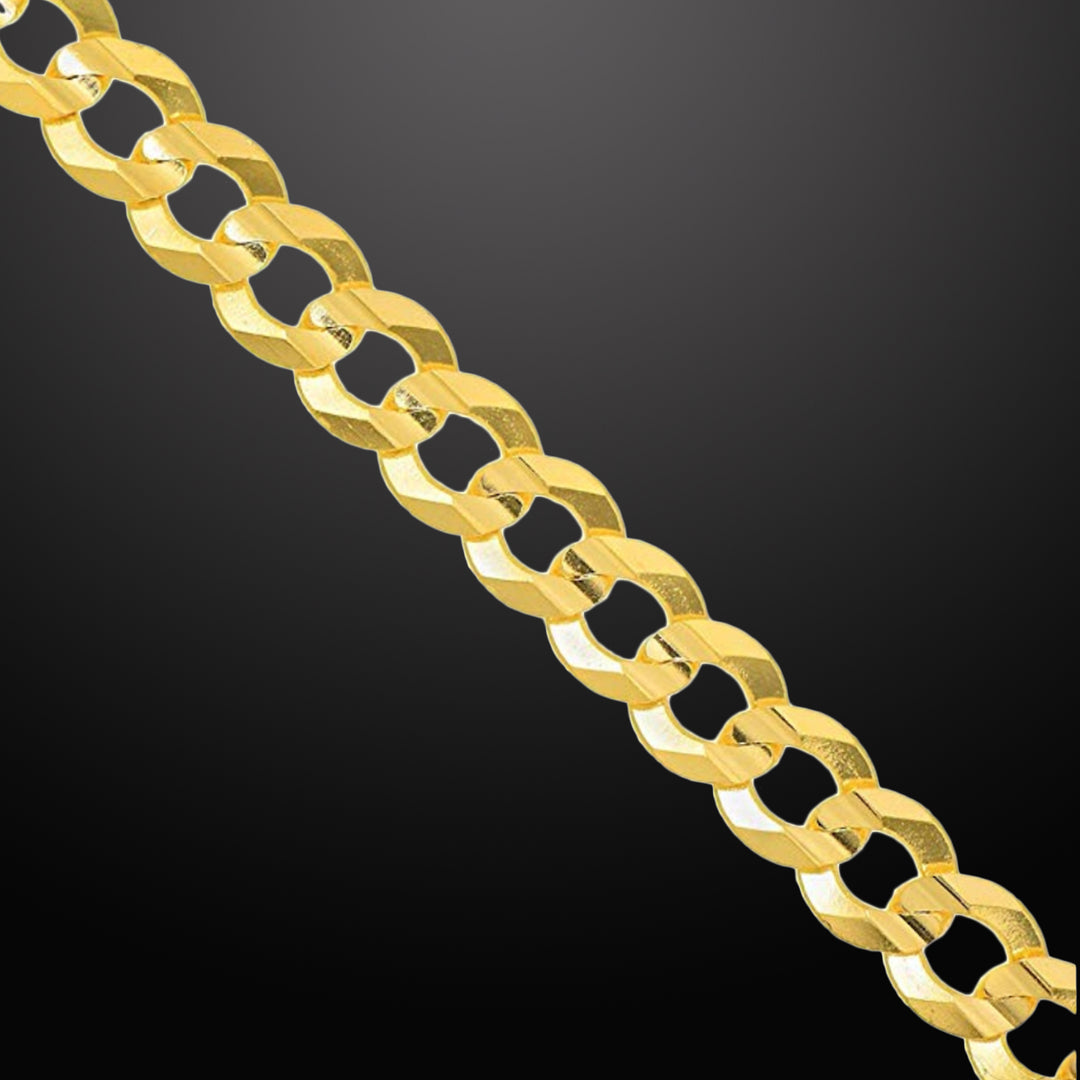 Crescent Link Chain Bracelet Gold - 8mm
