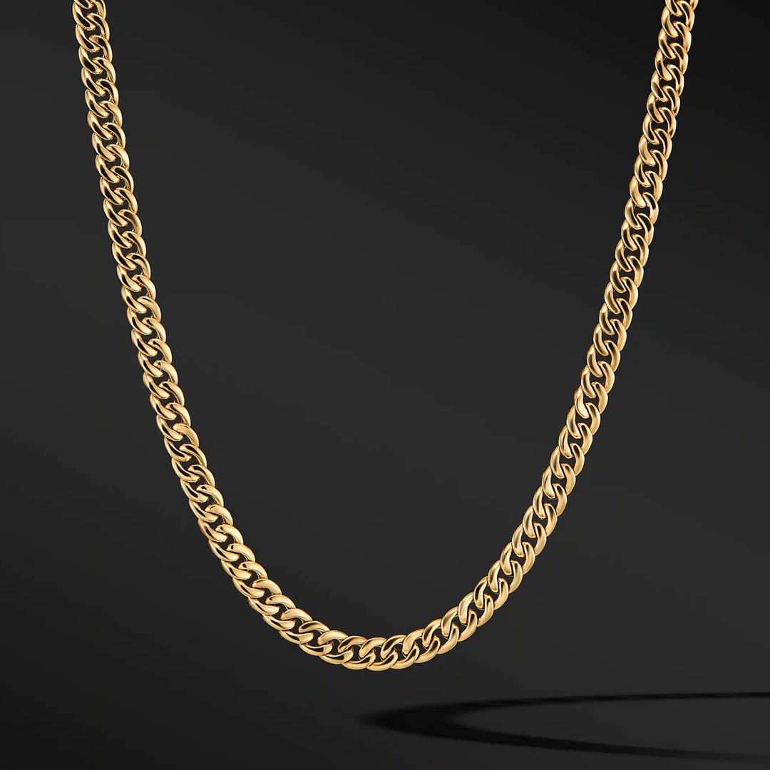 Crescent Link Chain Necklace Gold - 8mm