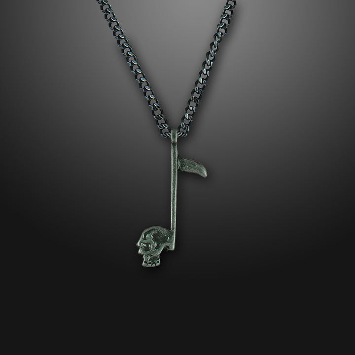 Tomahawk Skull Axe Amulet Necklace