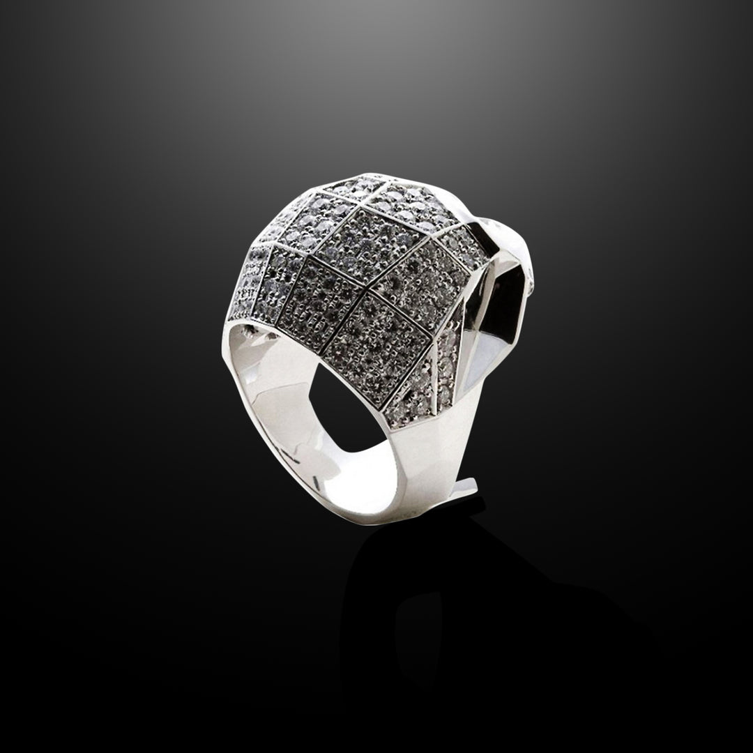Empire Skull Ring with White Pavé CZ Diamonds