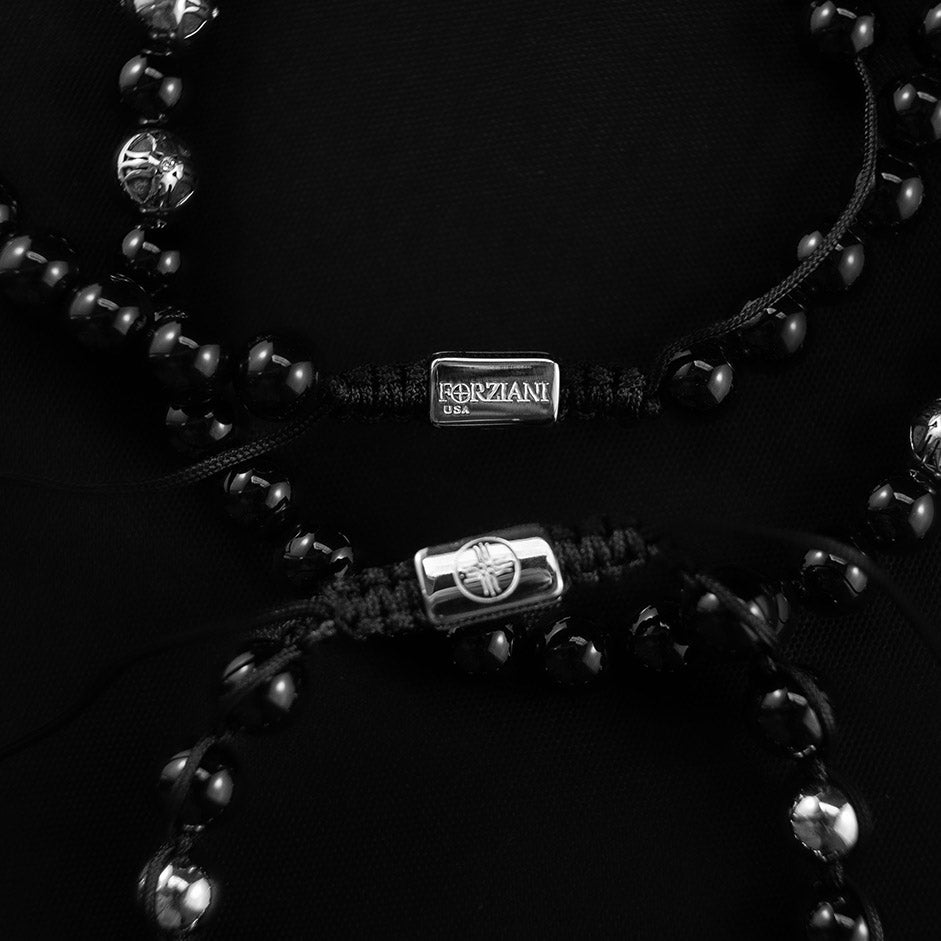 Black Onyx Beaded Necklace + Bracelet Set