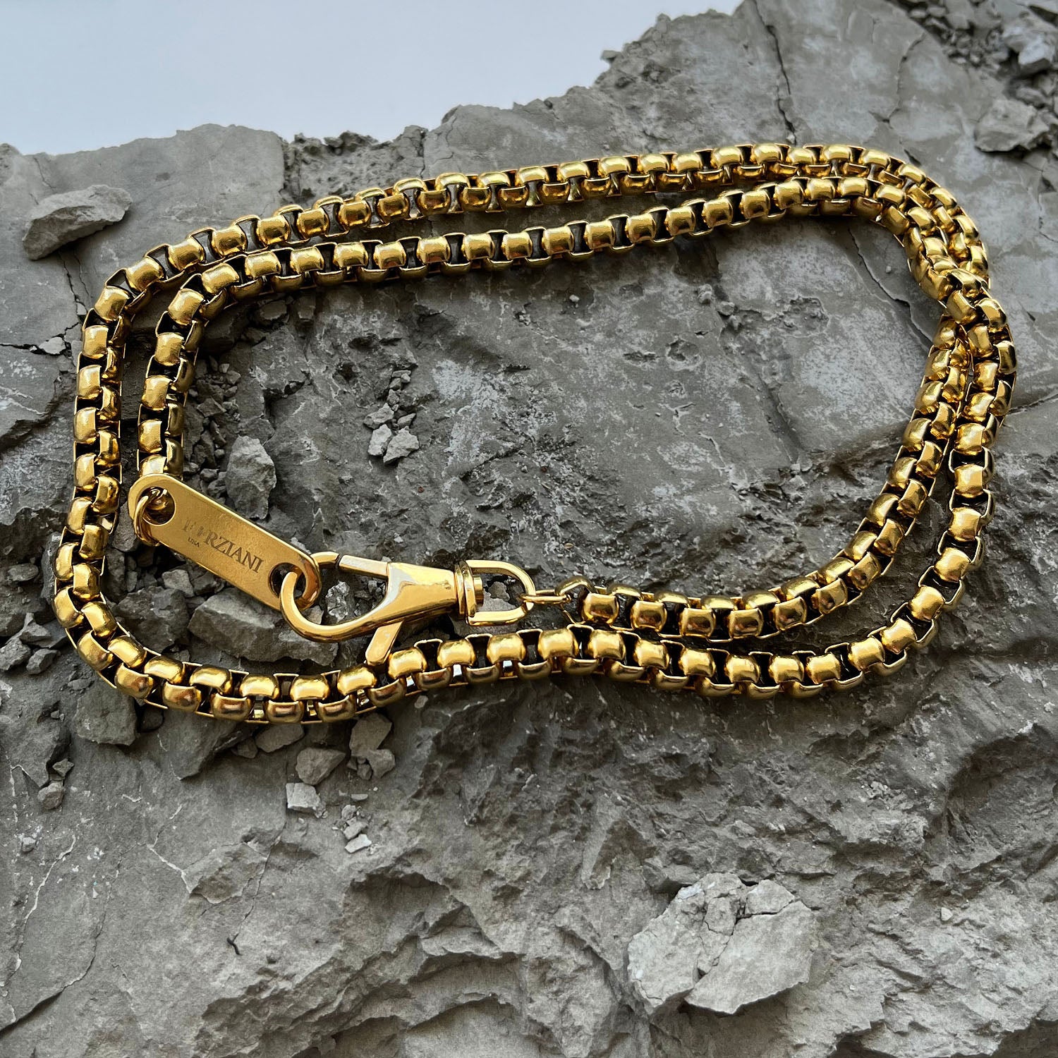 Catalyst Box Chain Necklace Gold - 8mm – Forziani