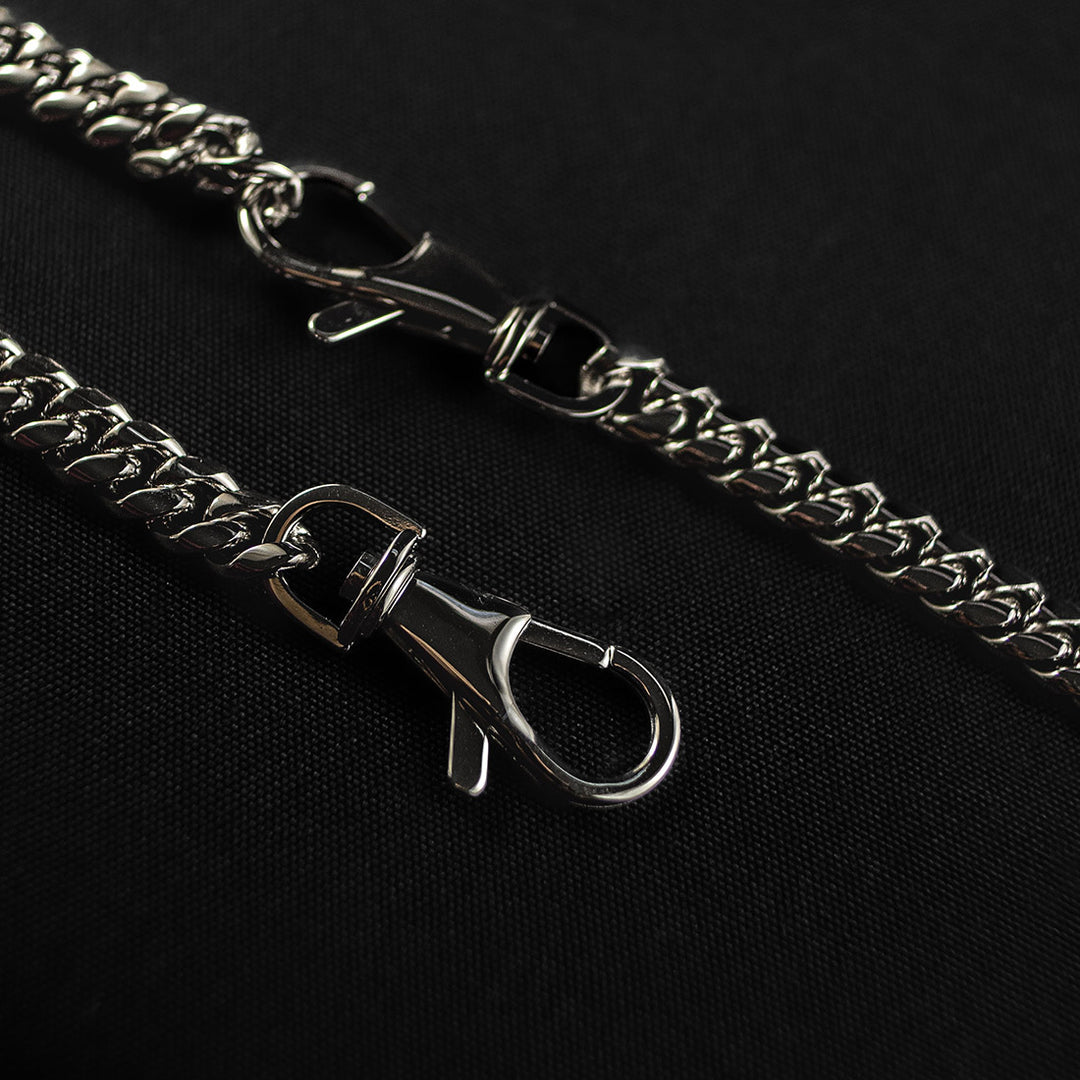 Crescent Link Chain + Bracelet Set - Silver 8mm