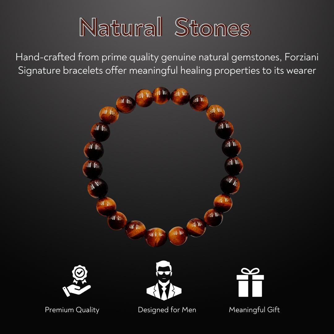 Earth Spirit Beaded Bracelet Red Tiger's Eye, 8mm